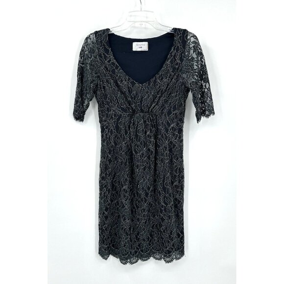 SERAPHINE LUXE maternity dress lace formal special occasion holiday gray 10 - Picture 2 of 8